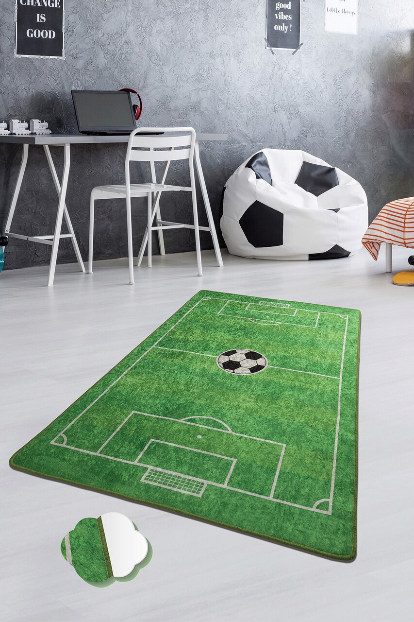 Covor pentru copii, Football, 140x190 cm, Multicolor - imagine 6
